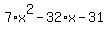 7%2Ax%5E2-32%2Ax-31