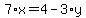 7%2Ax+=+4+-+3%2Ay