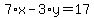 7%2Ax-3%2Ay=17