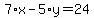 7%2Ax-5%2Ay=24