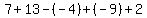 7%2B13-%28-4%29%2B%28-9%29%2B2