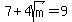 7%2B4sqrt%28m%29=9