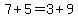 7%2B5+=+3%2B9