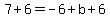 7%2B6=-6%2Bb%2B6