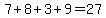 7%2B8%2B3%2B9=27