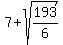 7%2Bsqrt%28193%2F6%29