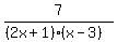 7%2F%28%282x%2B1%29%28x-3%29%29