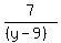 7%2F%28%28y-9%29%29