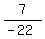 7%2F%28-22%29