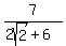 7%2F%282sqrt%282%29+%2B+6%29