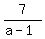 7%2F%28a-1%29