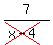 7%2F%28cross%28x-4%29%29