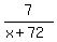 7%2F%28x%2B72%29