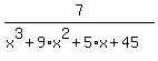 7%2F%28x%5E3%2B9%2Ax%5E2%2B5%2Ax%2B45%29