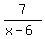 7%2F%28x-6%29