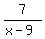 7%2F%28x-9%29