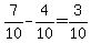7%2F10+-+4%2F10+=+3%2F10