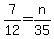 7%2F12+=+n%2F35+