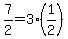 7%2F2=3%281%2F2%29