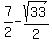 7%2F2-sqrt%2833%29%2F2