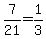 7%2F21=1%2F3