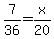 7%2F36+=+x%2F20