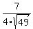 7%2F4sqrt%2849%29