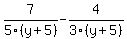 7%2F5%28y%2B5%29-4%2F3%28y%2B5%29