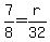 7%2F8+=+r%2F32