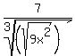 7%2Froot%283%2C%28sqrt%289x%5E2%29%29%29