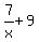 7%2Fx%2B9