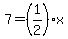 7=%281%2F2%29x