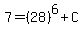 7=%2828%29%5E6+%2B+C