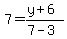 7=%28y%2B6%29%2F%287-3%29
