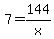 7=+144%2Fx
