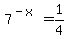 7%5E%28-x%29+=+1%2F4