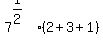 7%5E%281%2F2%29%2A%282%2B3%2B1%29