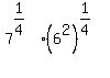 7%5E%281%2F4%29%2A%286%5E2%29%5E%281%2F4%29