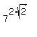 7%5E%282%2Asqrt%282%29%29%5E%22%22