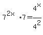 7%5E%282x%29%2A7=4%5Ex%2F4%5E2
