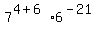 7%5E%284+%2B+6%29%2A6%5E%28-+21%29