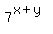 7%5E%28x%2By%29