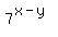 7%5E%28x-y%29