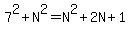 7%5E2%2BN%5E2=N%5E2%2B2N%2B1
