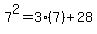 7%5E2+=+3%287%29%2B28