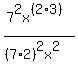 7%5E2x%5E%28%282%2A3%29%29%2F%28%287%2A2%29%5E2x%5E2%29