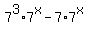7%5E3%2A7%5Ex+-+7%2A7%5Ex