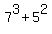7%5E3%2B5%5E2+