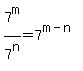 7%5Em%2F7%5En=7%5E%28m-n%29