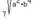 7%5Esqrt%28a%5E2%2Ab%5E4%29